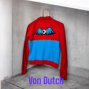 Vintage Von Dutch Red and Blue  jacket unisex sz L